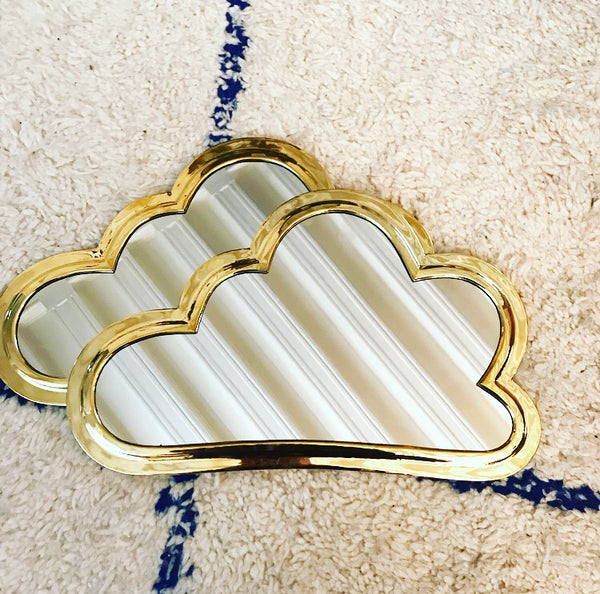 Miroir nuage en laiton doré grand modèle