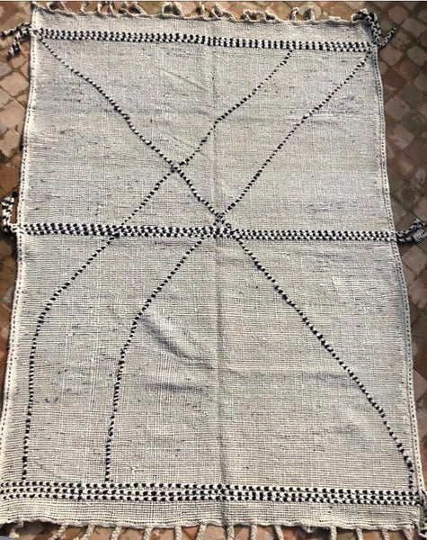 Kilim 220x150 cm Blanc